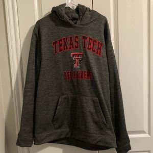 Texas tech, red raiders, mens hoodie, size xxl, colosseum, long sleeve, gray